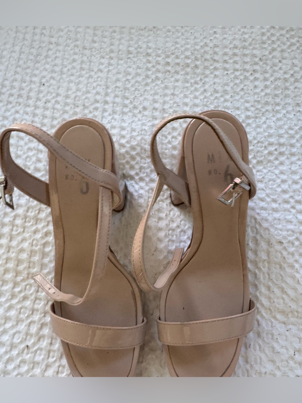 No. 6 Blush Beige Strappy Slingback Sandals